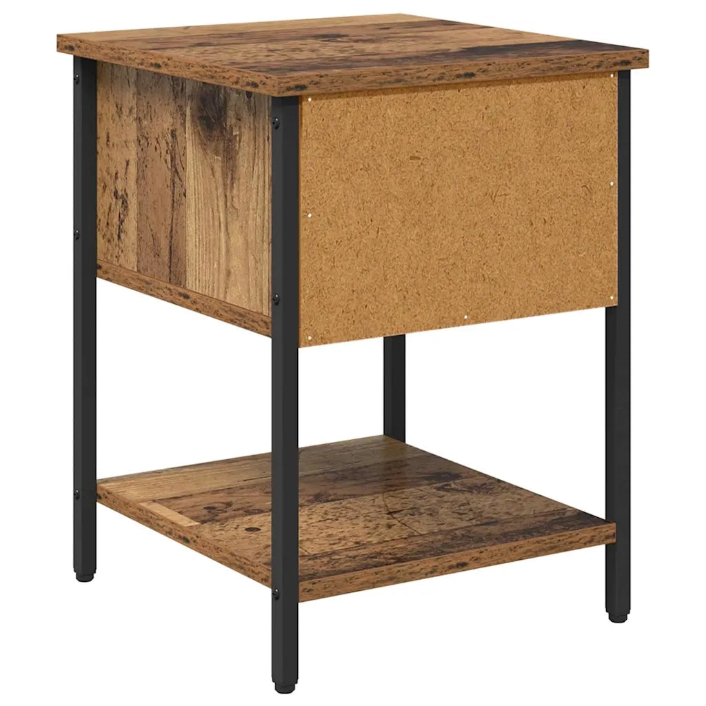 Comodino | Armadio da Notte | Mobiletto da notte Legno vecchio 34 x 35,5 x 45 cm Legno multistrato