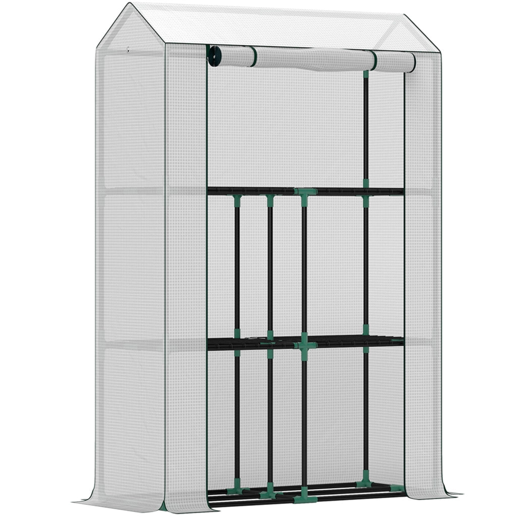 Serra a tunnel con 3 ripiani in acciaio 100x40x150 cm