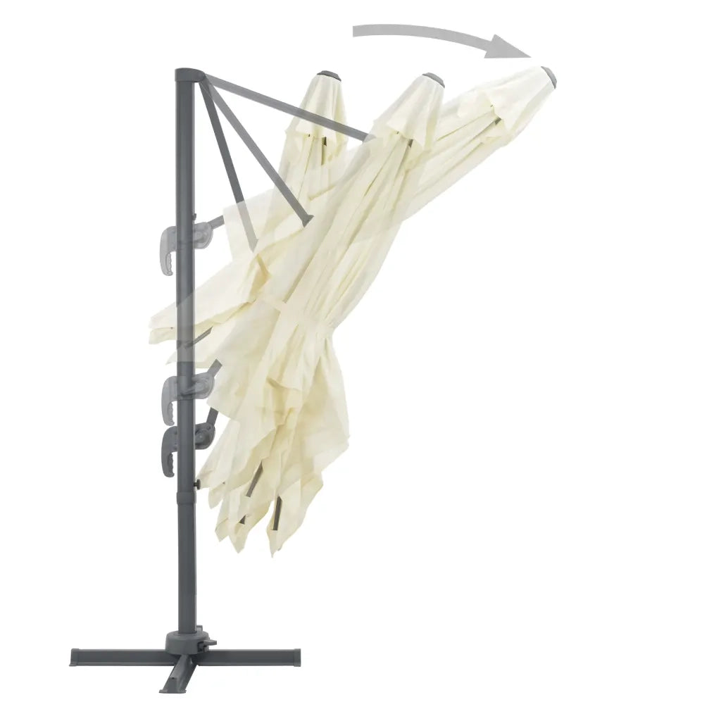 Ombrellone da Giardino con Base Portatile Sabbia 276343