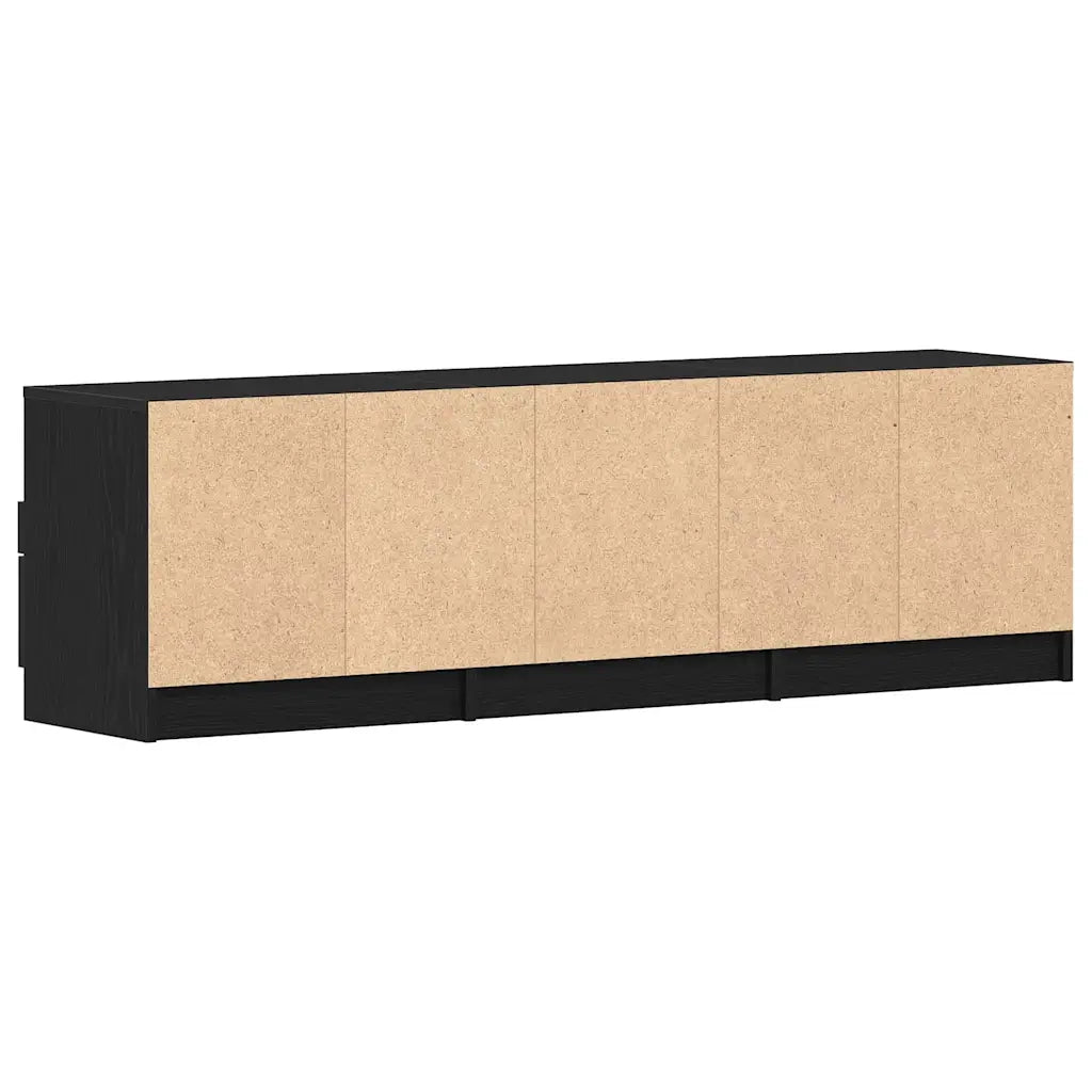 Mobile TV 150 x 33,5 x 45 cm Rovere Nero Legno ingegnerizzato
