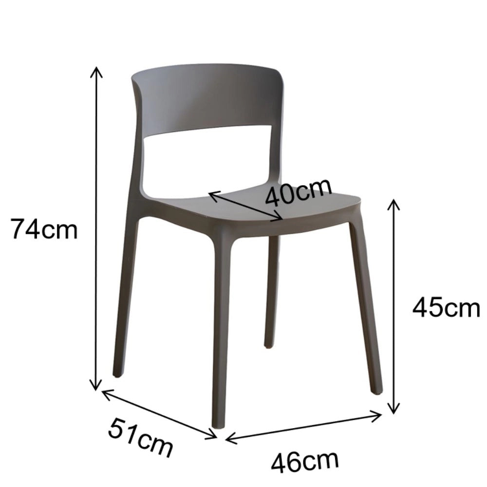 Sedia grigio scuro 46x51x74 cm