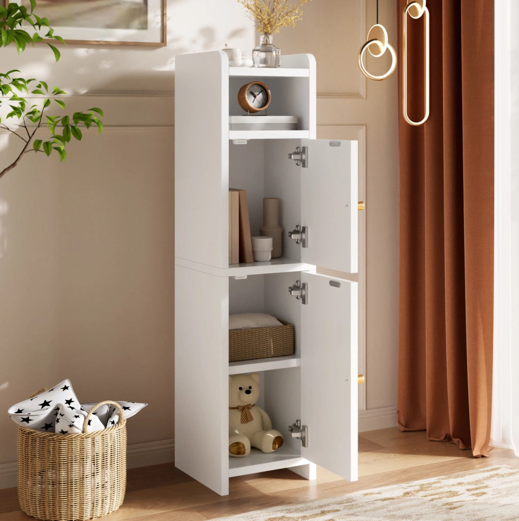 ARMADIO MULTIUSO 20x20x80 cm Truciolare Bianco con ripiano regolabile