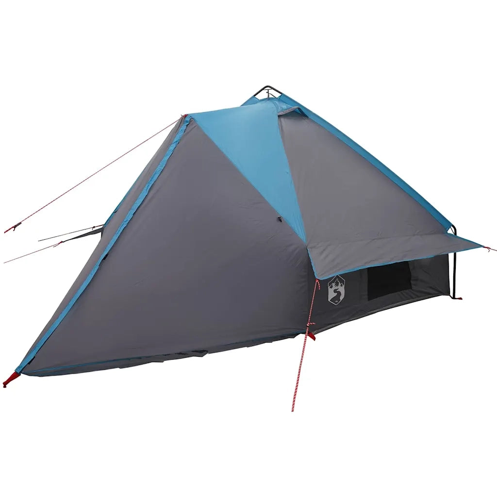Tenda a struttura a piramide per 6 persone-Tenda da campeggio Blu e Grigio