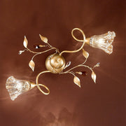 EMMA Plafoniera Lampada a Parete e Soffitto a 2 Luci Stile Classico