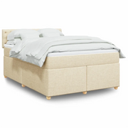 Giroletto a Molle con Materasso Crema 160x200 cm in Tessuto 3286743