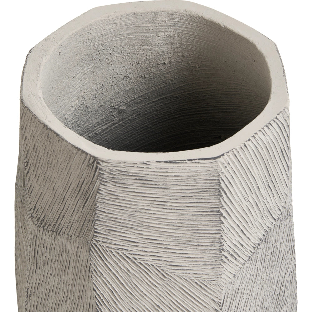 Vaso per piante in cemento e fibra di vetro grigio 28 x 45 cm da interno ed esterno