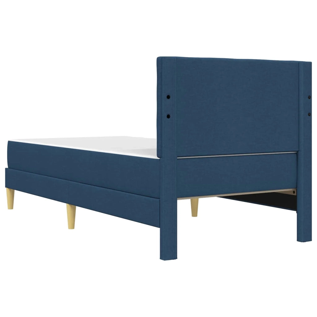 Letto singolo | Letto per adulti | Struttura letto con materasso Blu 100 x 200 cm Tessuto