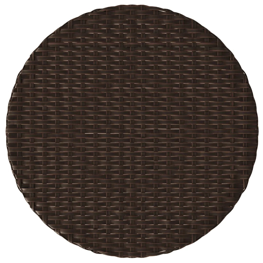 Set Bistrò 3 pz con Cuscini Marrone in Polyrattan 365274