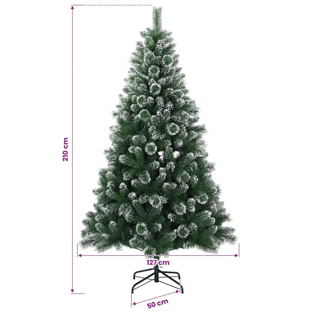 Albero di Natale artificiale 210 cm PVC e Metallo Verde 42056459
