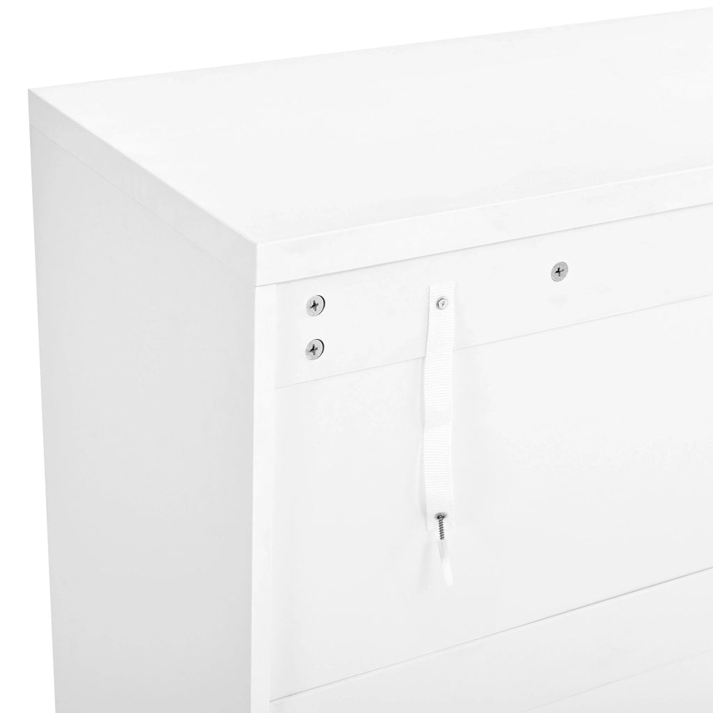 Credenza con 4 ante ad arco 3 cassetti ripiani regolabili MDF bianco maniglie in metallo dorato 140 × 40 × 83 cm