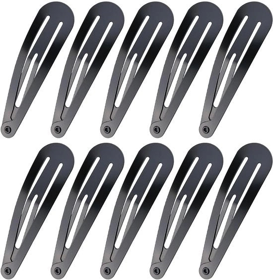 Spille per Capelli Nero 6 cm - 10 Pezzi per Donne