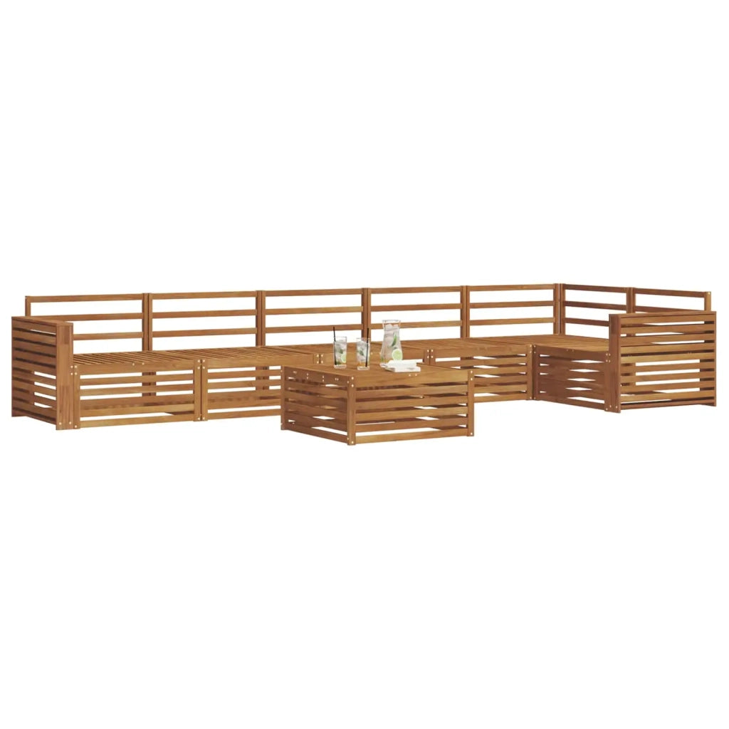 Set di divani da esterno 7 pcs Naturale 3373584