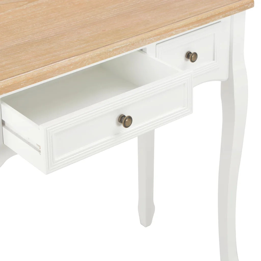 Tavolo Consolle | Tavolo d'Ingresso da Trucco con 3 Cassetti Bianco