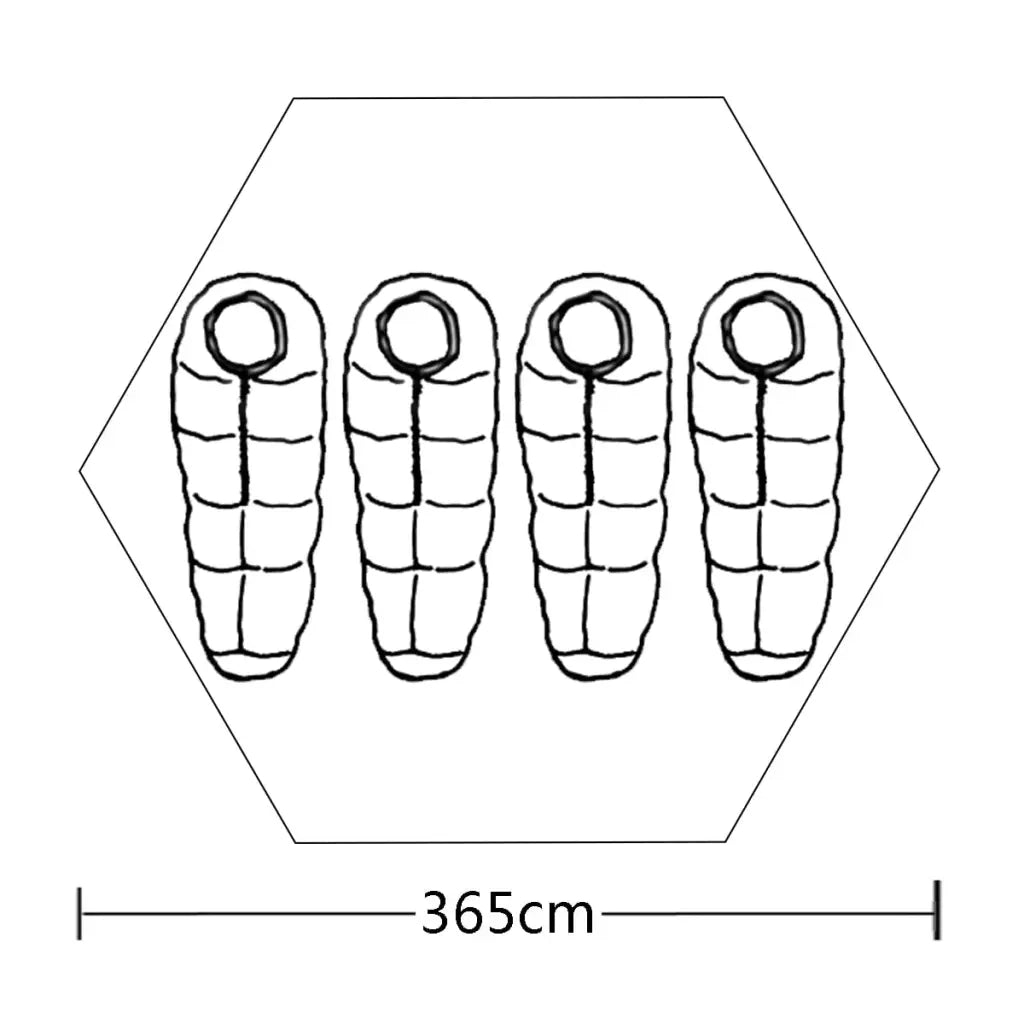 Tenda per 4 Persone Blu