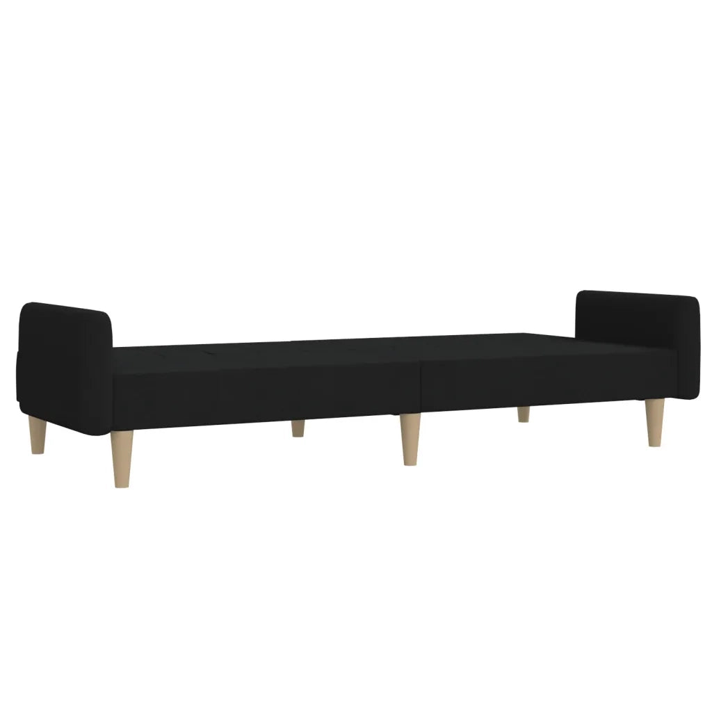 Divano Letto a 2 Posti-Sofa Letto 2 Posti-Daybed Nero in Tessuto 629395