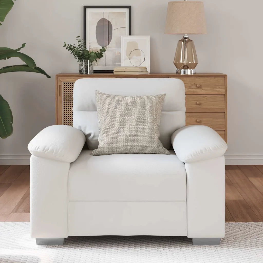 Divano Sedia-Poltrona Bianca 100x81x84 cm in Similpelle