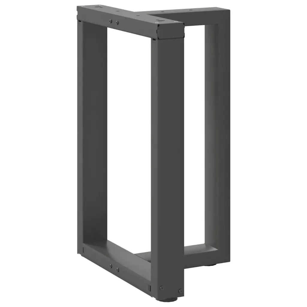 Gambe per tavolo da pranzo a forma di T 2 pz Antracite 50x35x(72-73) cm Acciaio 4013050