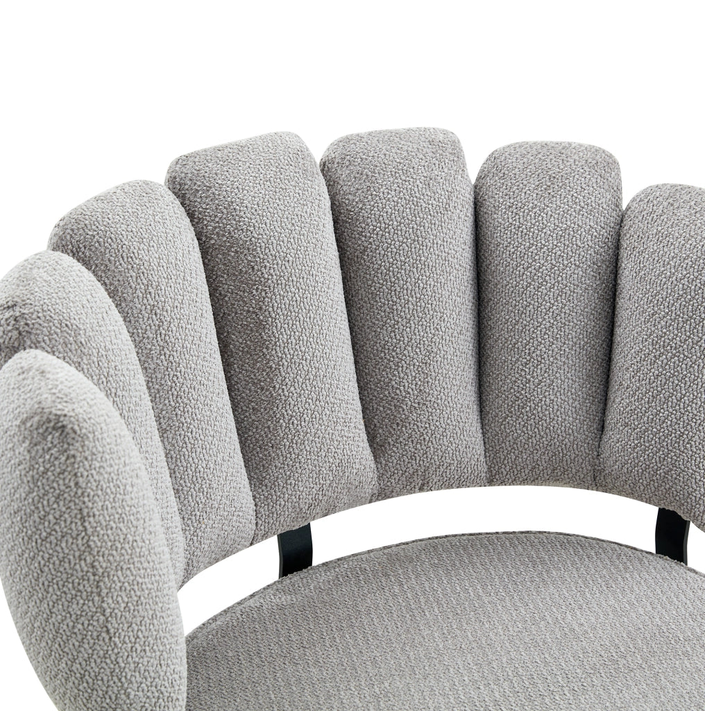 Set tavolo rotondo ?60 cm con 2 sedie da pranzo grigio chiaro e nero HAVRYA