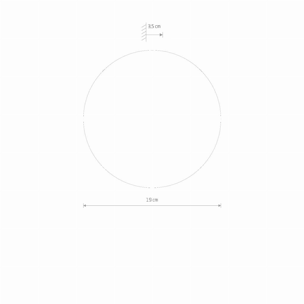 Applique LED rotonda specchio 7W nera Nowodvorski Ring
