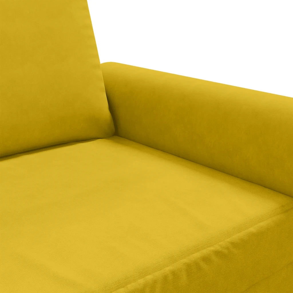 Divano a 2 Posti giallo 140 cm in Velluto 359535