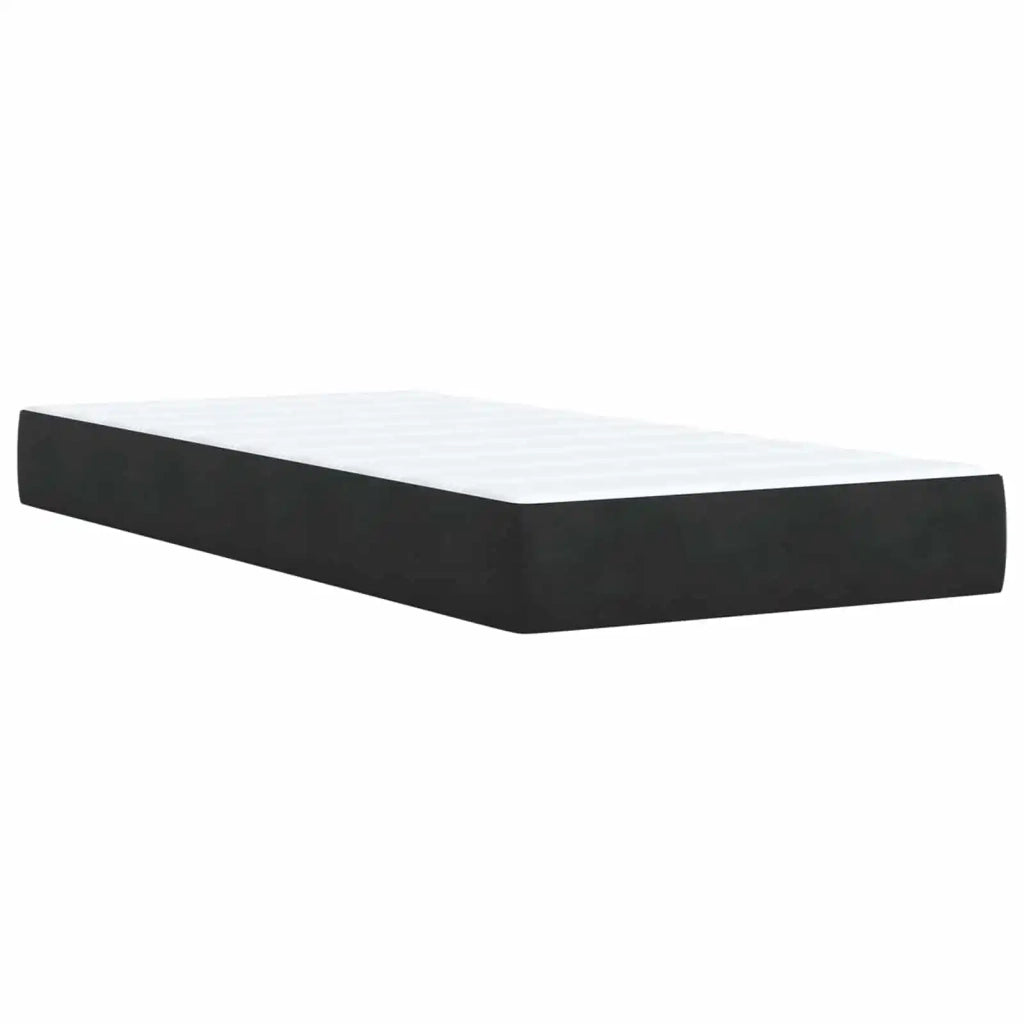 Letto Ottomano con Materasso e LED Nero 90 x 190 cm Velluto 3457181