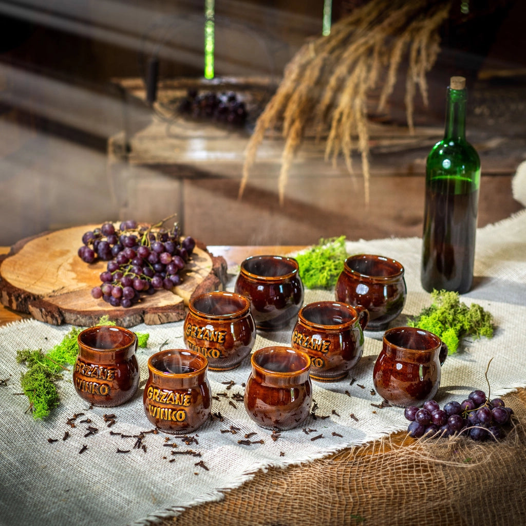 Set di 4 tazze da vin brulé KADAX da 250 ml in gres.