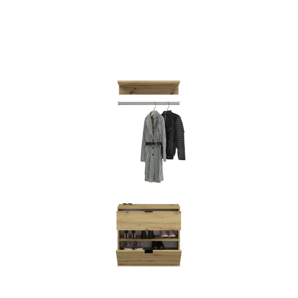 Mobile contenitore 2 cassetti – Rovere chiaro – BODITE