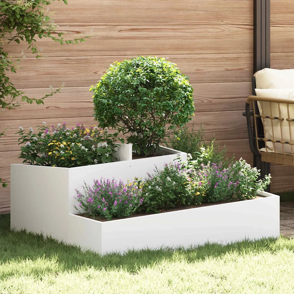 Vaso da giardino Bianco 100 x 100 x 50 cm