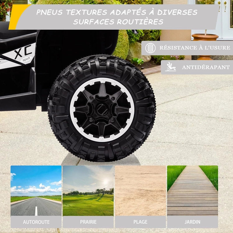 Quad Elettrico per Bambini 12V ATV con Ruote EVA; Telecomando; Sospensioni; Bluetooth e Fari LED