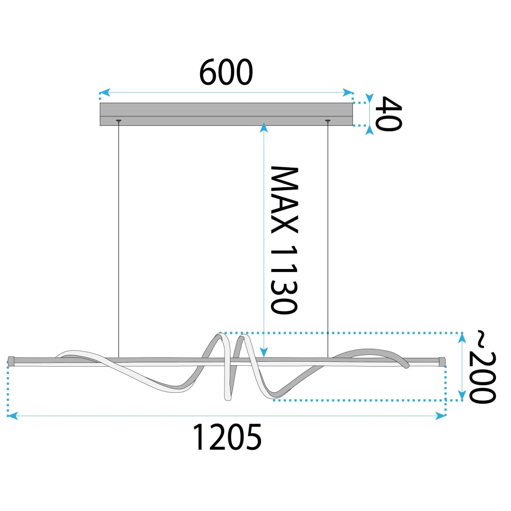 Lampada Led Lhj024-cp 120 Cm Gold