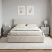 Comodino 2 pz Grigio Concretè 43 x 34,5 x 47 cm 895262