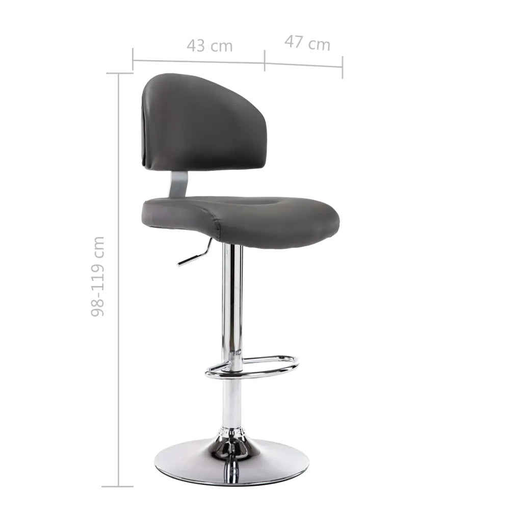 Sgabello da Bar Grigio in Similpelle 249649