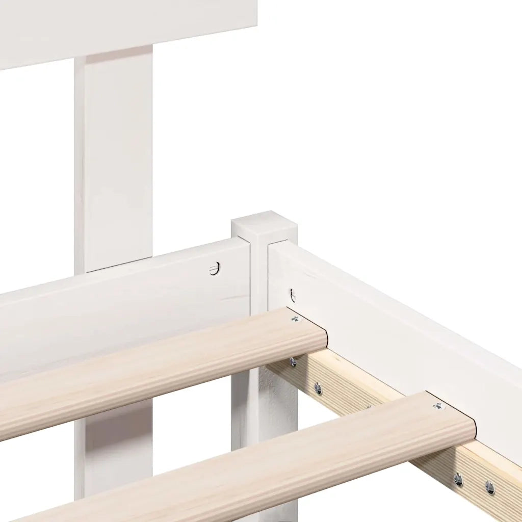 Letto singolo | Letto per adulti | Struttura del letto Bianco 90 x 200 cm Legno massello di pino