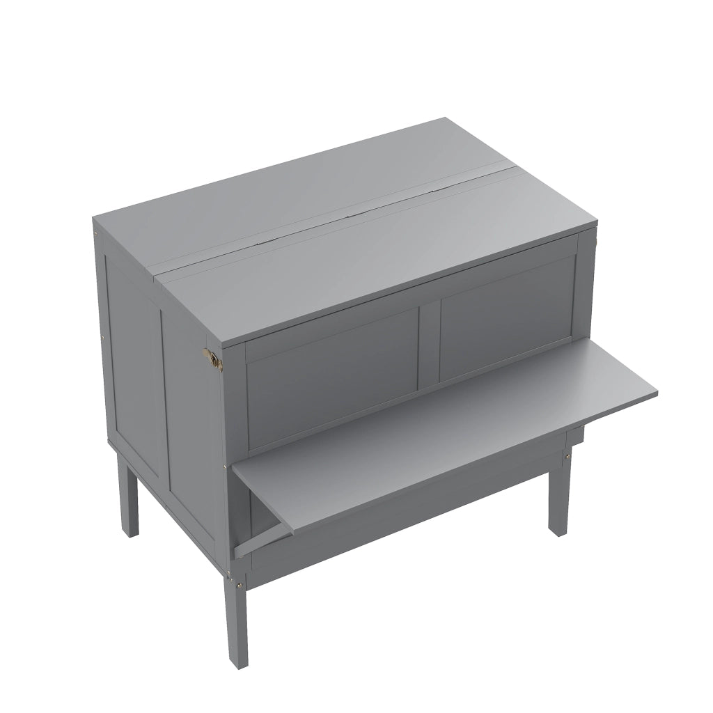 letto a scomparsa legno grigio 90 x 200 cm