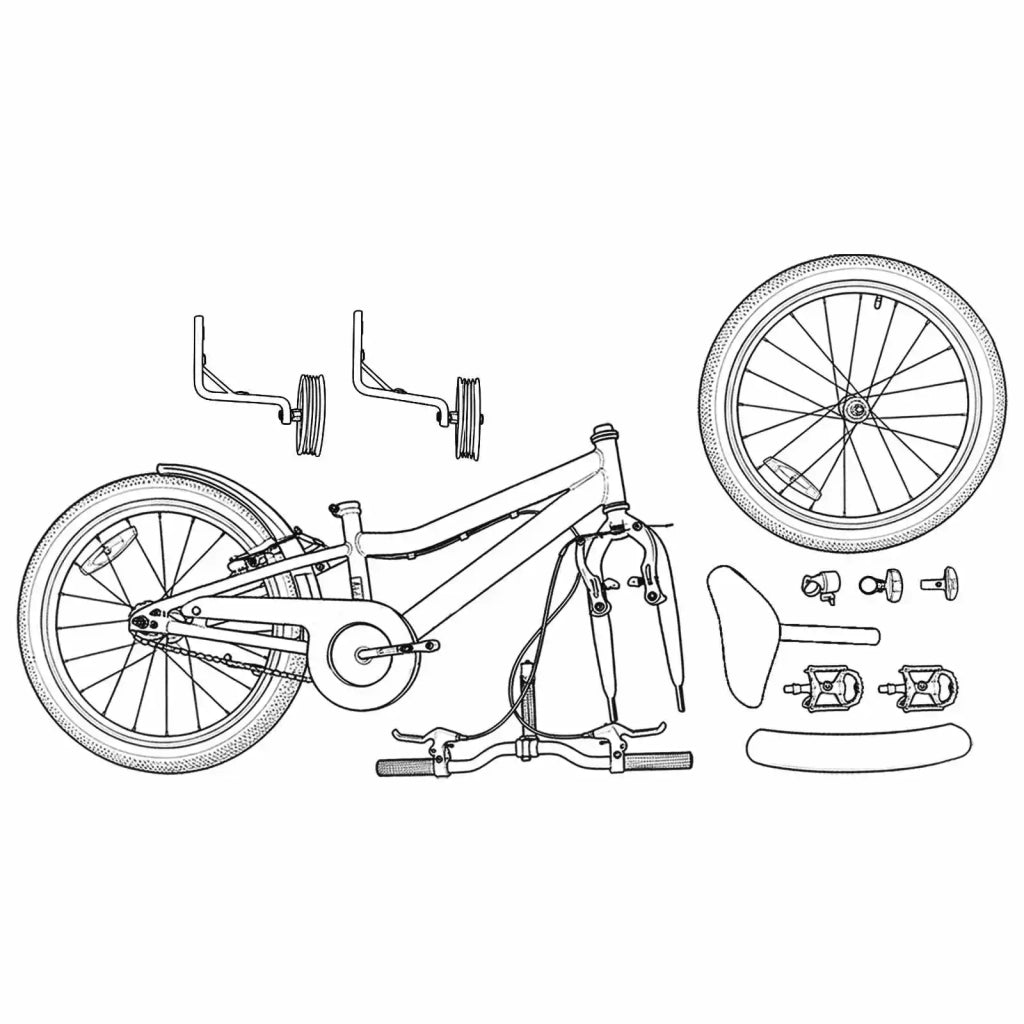 Bicicletta per Bambini 16 Pollici per bambini di 4-6 anni 42009680
