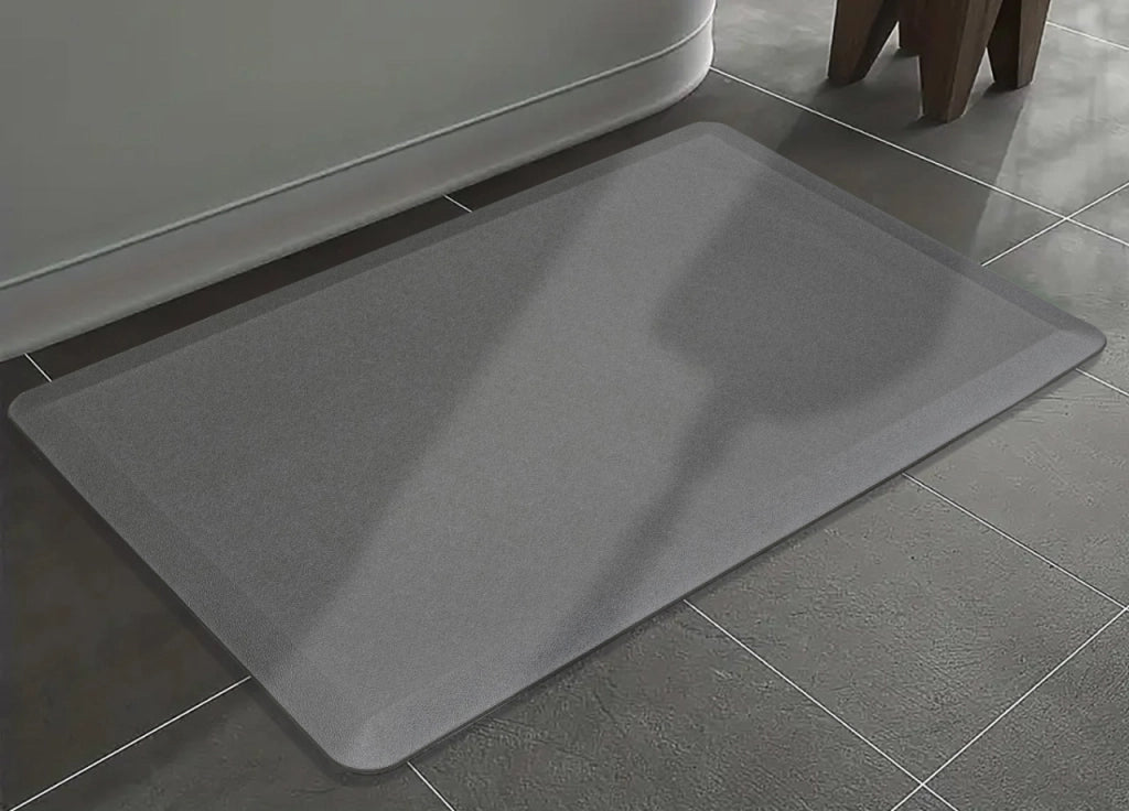 Tappeto Bagno Memory Ultrasoft Antiscivolo Impermeabile Tinta Unita Giulia - 44x150 - Grigio