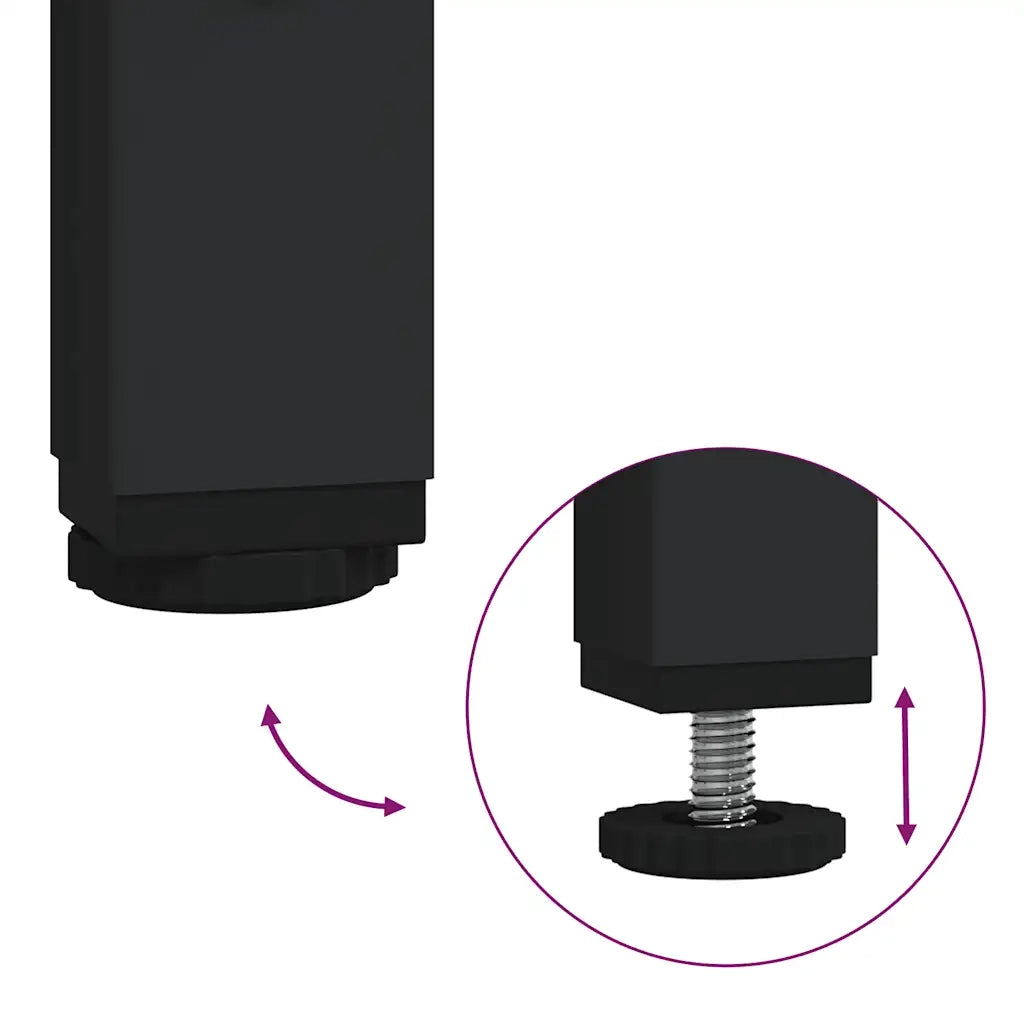 Tavolino da Salotto Nero 100x100x48,5 cm in Legno Multistrato 842311