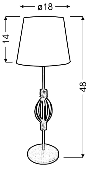 Lampada da tavolo Candellux Rosette 41-99580 bianca E14