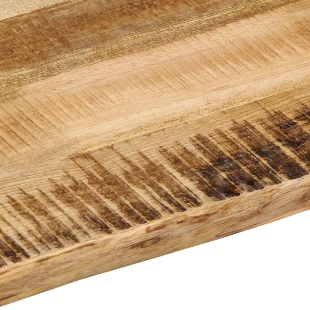 Piano Tavolo | Superficie Tavolo | Piano Scrivania Bordi Vivi 110x80x3,8 cm Legno di Mango Grezzo