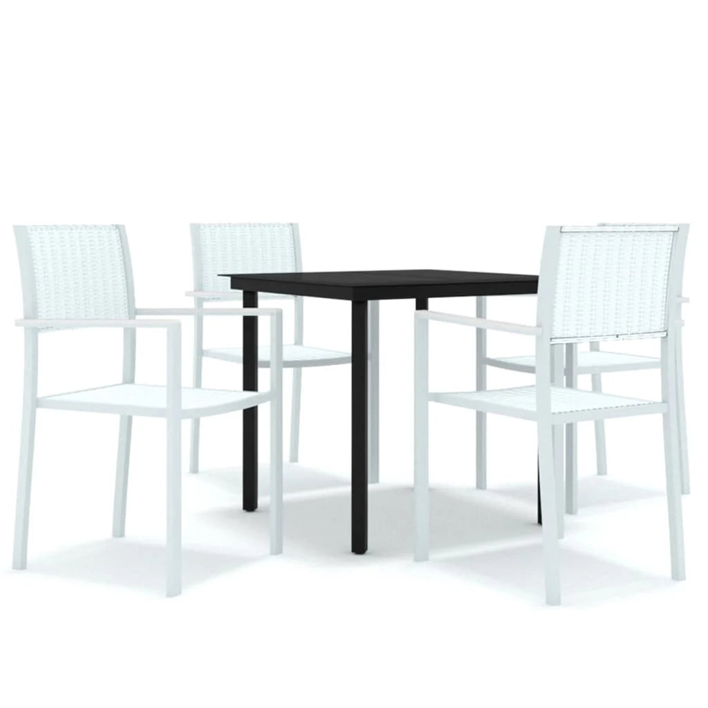 Set da pranzo da giardino bianco da 5 pezzi 02_0013739