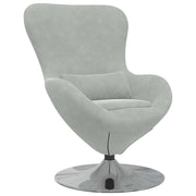 Poltrona | Sedia Relax uovo Grigio chiaro Velluto