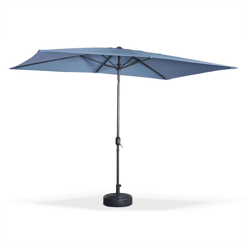 Ombrellone rettangolare, 2x3m, blu grigio
