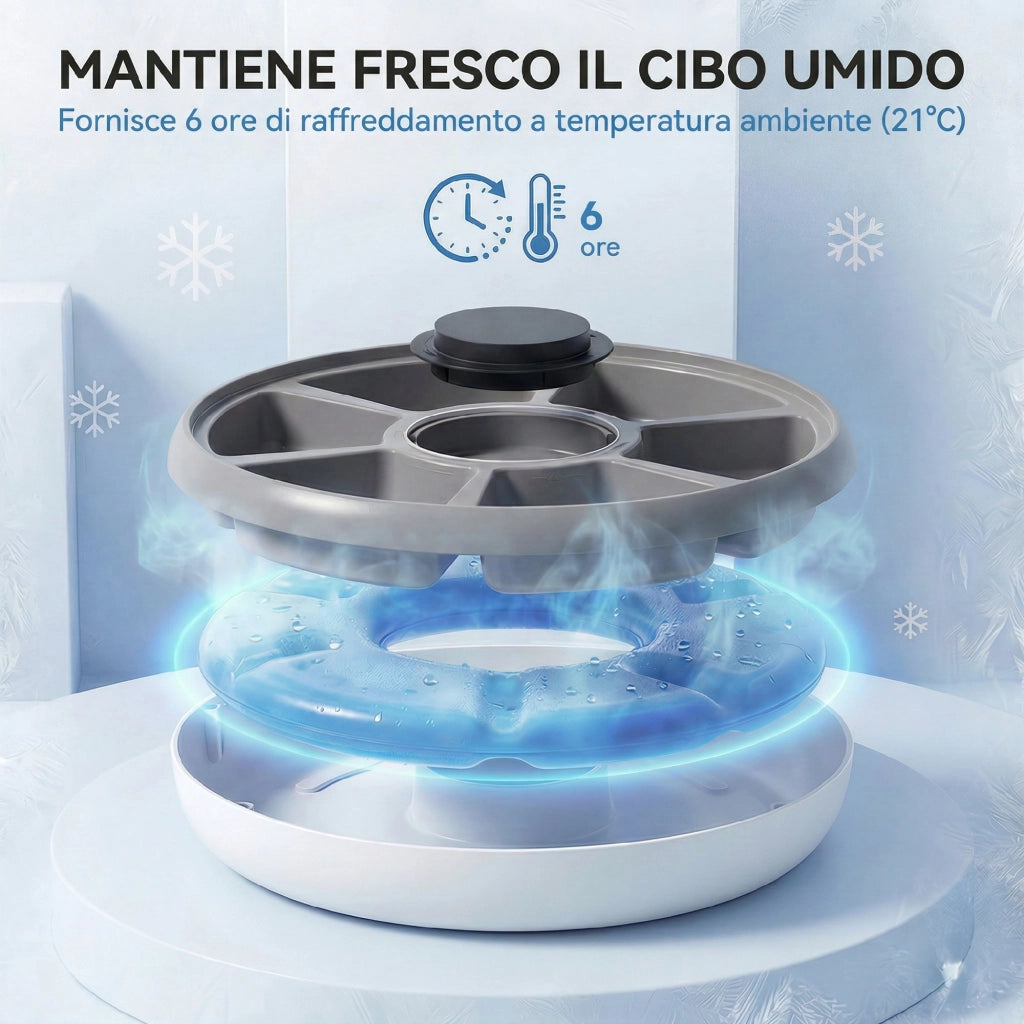 Distributore Automatico Cibo per Cani e Gatti ¨C Xylo ¨C Timer Programmabile, Display LED, 1-6 Pasti
