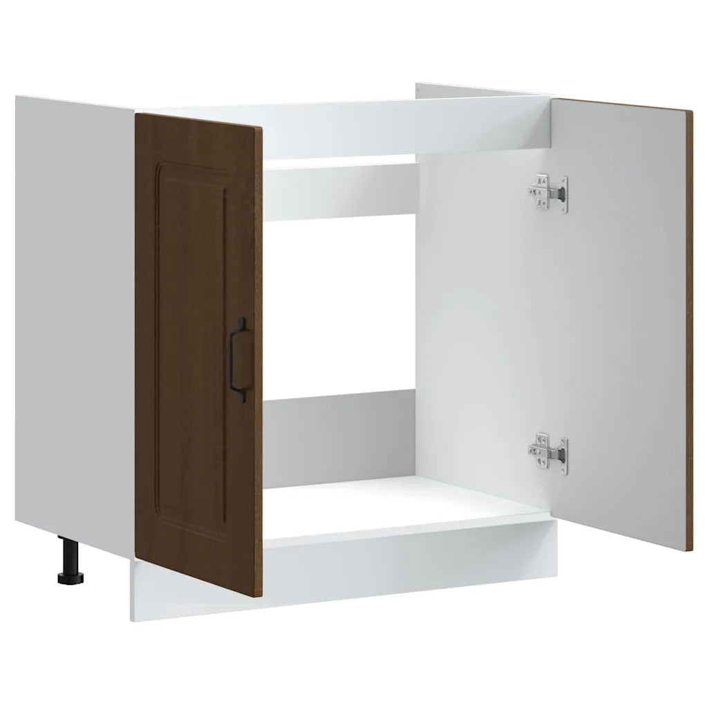 Pensile da cucina | Mobile base lavello Kalmar Rovere Marrone 80x46x81,5 cm
