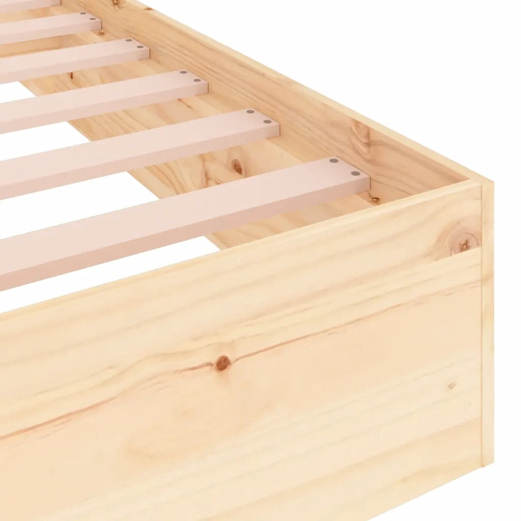 Giroletto-Struttura Letto in Legno Massello 90x190 cm Single 322197