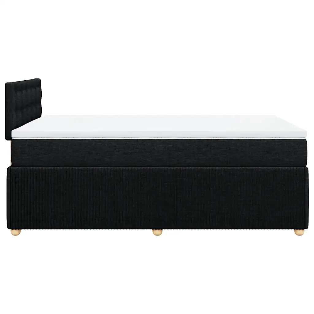 Giroletto a Molle con Materasso Nero 120x200 cm in Tessuto 3287439
