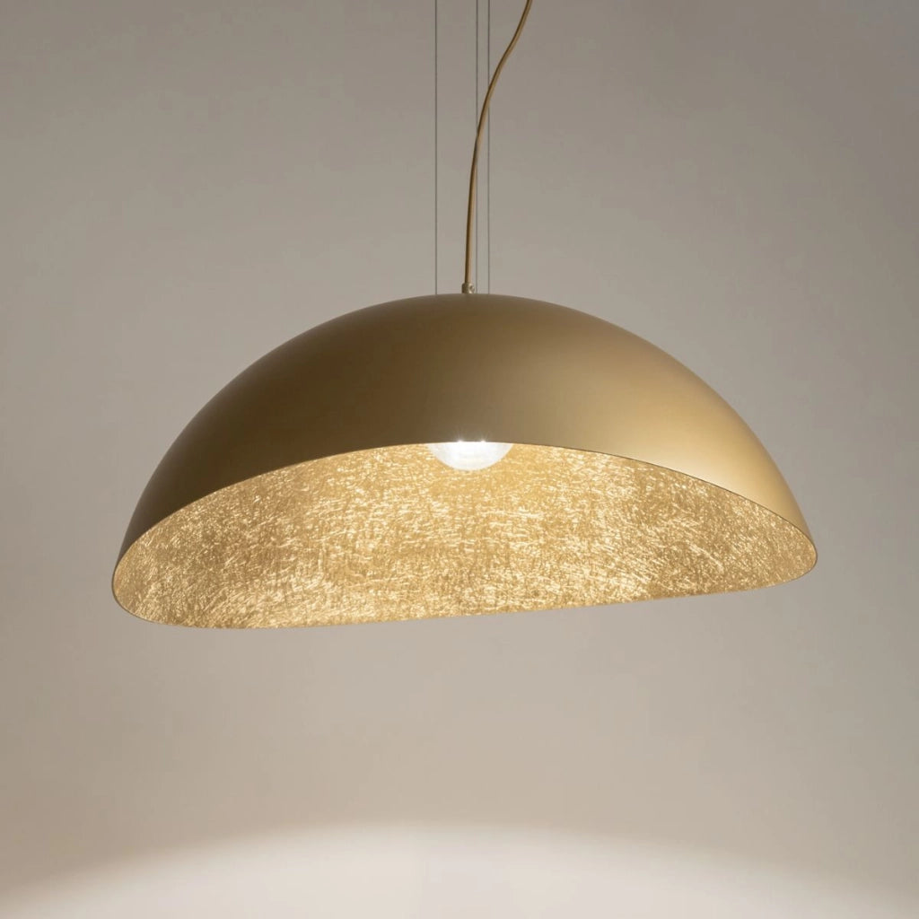 Lampada a sospensione dorata Solaris 48cm E27 Sigma