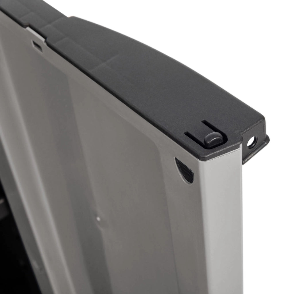 Armadio Basso 2 Ante con Ripiano Regolabile in Resina Nero e Grigio 65 x 37