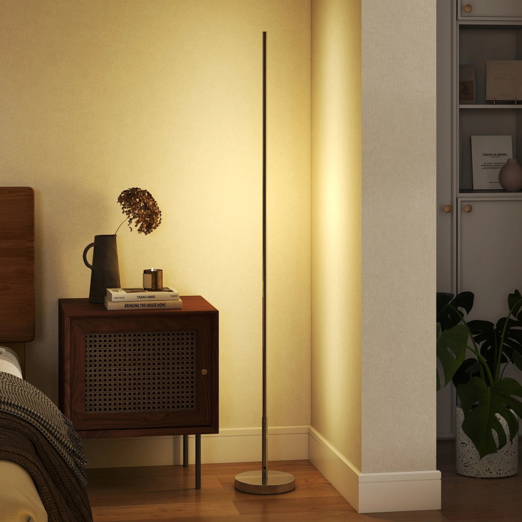 Lampada da Terra Moderna ¨C Minimal ¨C Grigio Argento