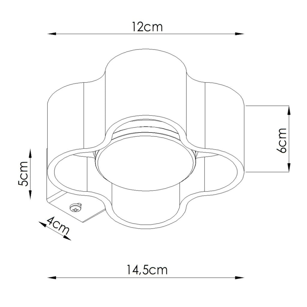 Applique OVIO ocra rossa Gx53